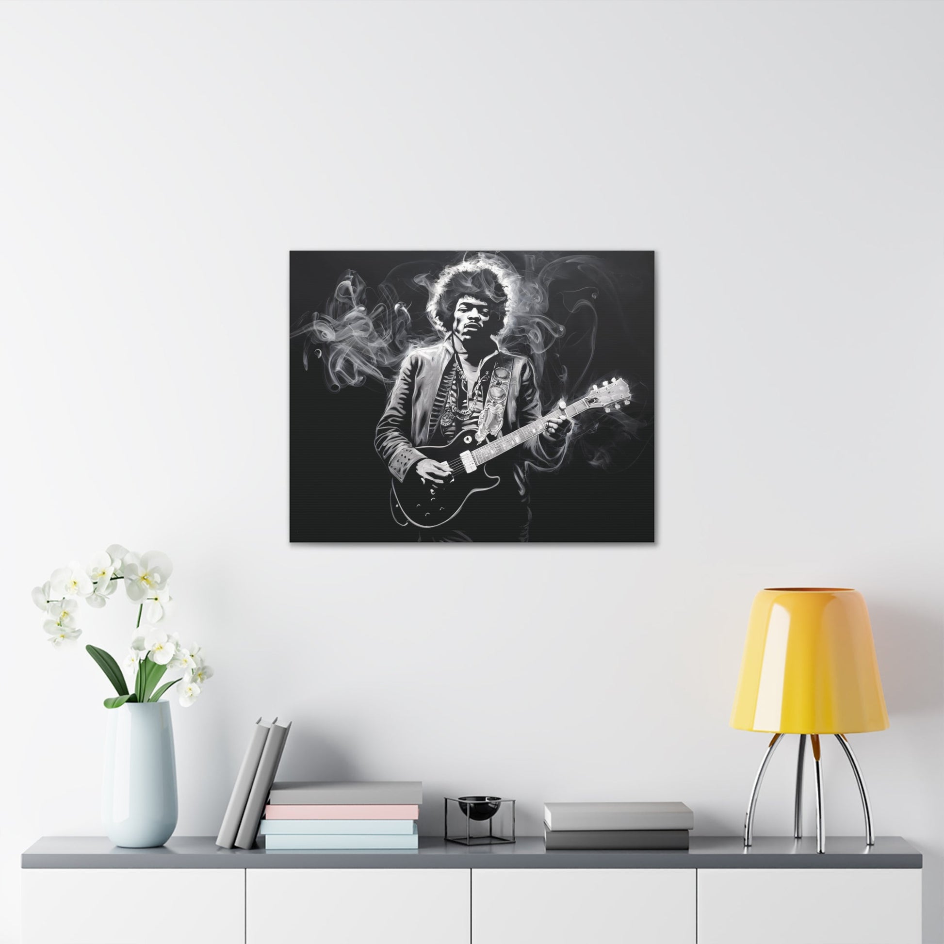 Up in SmokeUp in Smoke: Jimi Hendrix Fumage Art Print | Canvas Gallery Wrap | UniCanvasUp in Smoke: Jimi Hendrix Fumage Art Print | Canvas Gallery Wrap | Unique Rock Icon Decor -   Wall Art Decor
Jimi Hendrix Soot Painting - Innovative Fumage Art Print