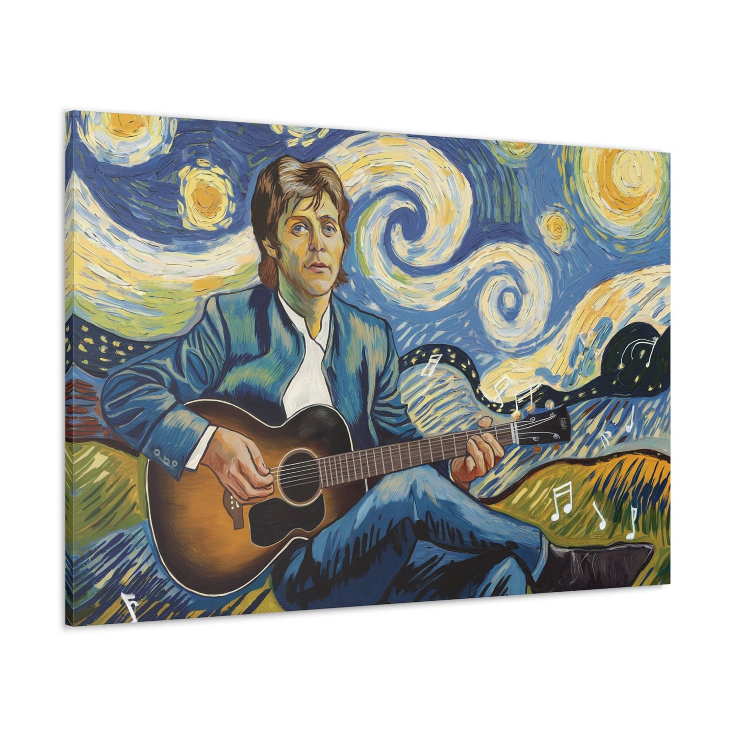 Paul McCartney Canvas McCartney "Starry Night" Inspired Wall Art Print - Paul McCartney tour 2025