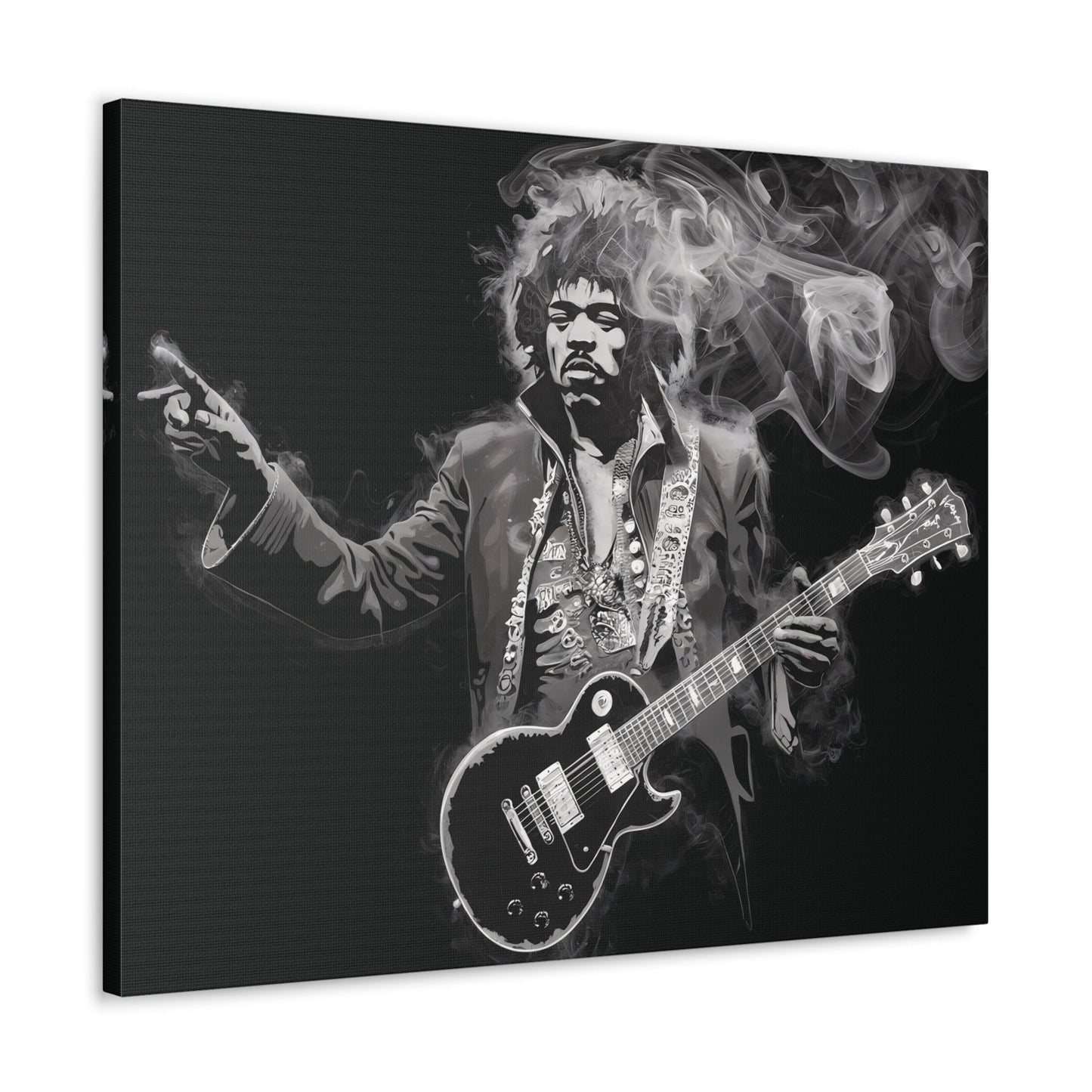 Peace and LovePeace and Love: Jimi Hendrix Fumage Art | Canvas Gallery Wrap | EthereCanvasPeace and Love: Jimi Hendrix Fumage Art | Canvas Gallery Wrap - Wall Art Decor
Jimi Hendrix Soot Painting - Innovative Fumage Art on Canvas
Experience the fiery pass