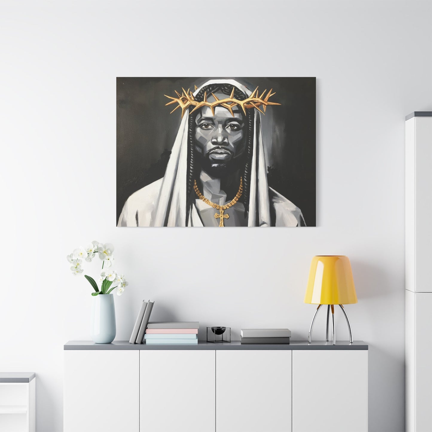 Ecce Homo Black Jesus Wall Art -  Bedroom Decor Wall Art