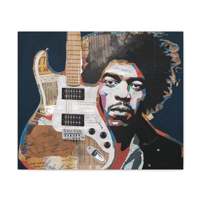 Sonic LegacySonic Legacy: Jimi Hendrix Guitar Collage Art Print | Iconic Rock MemoCanvasJimi Hendrix Abstract Guitar Collage - Unique Rock Art Print
Experience the soul of rock with this abstract Jimi Hendrix guitar collage art print. Bring the spirit o