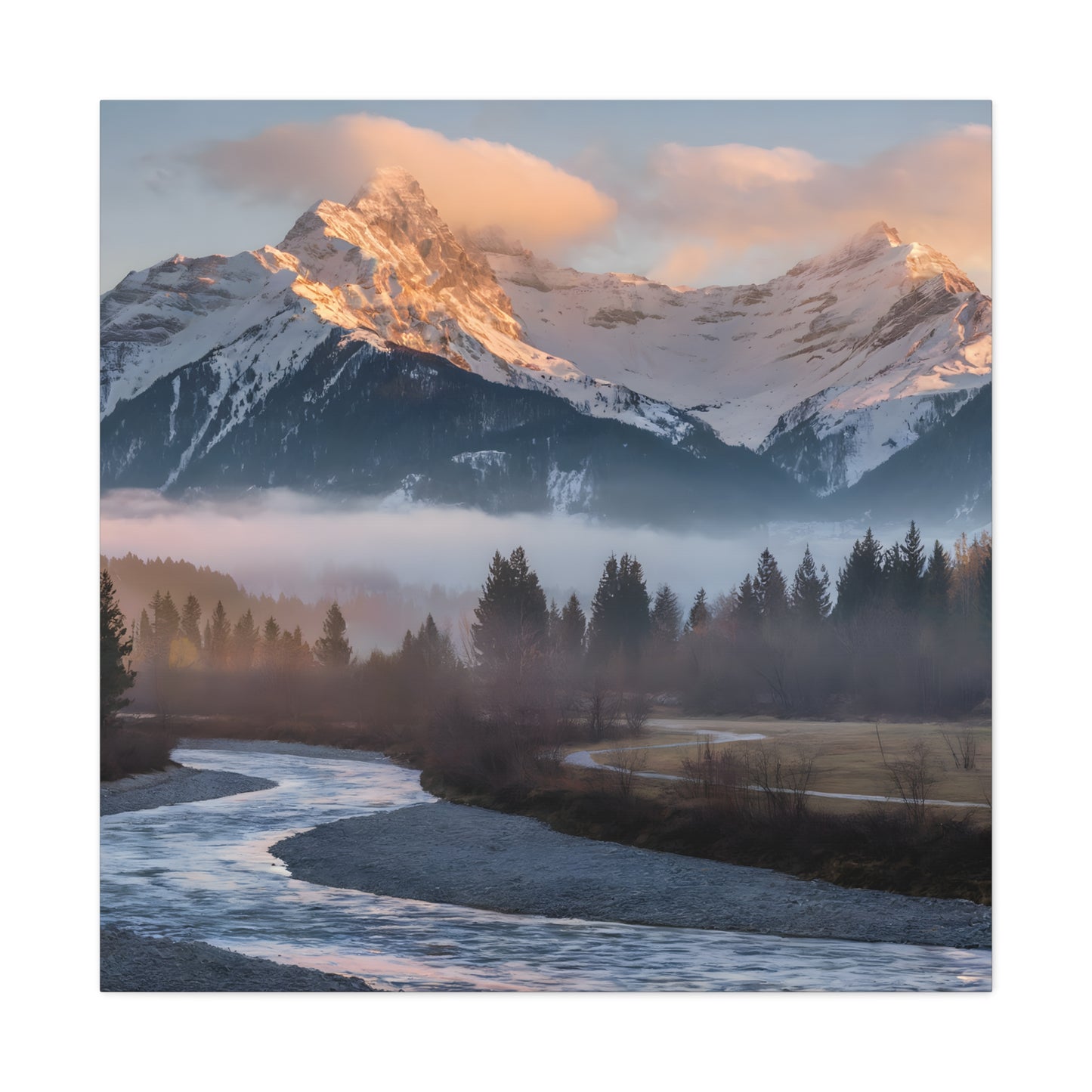 Mountain Photography : Swiss Alps Sunrise Wall Art Decor - Landscape Alpine Wall Art Decor