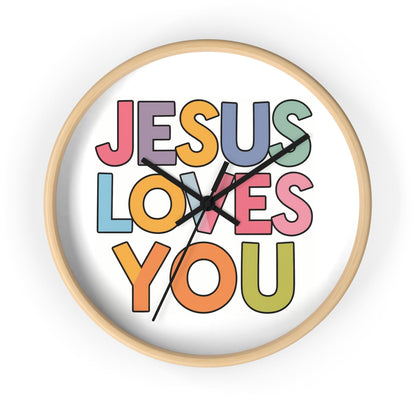 "JESUS LOVES YOU""JESUS LOVES YOU" Inspirational Christian Wall Clock- Christian InspirHome DecorJESUS LOVES YOU" Inspirational Christian Wall Clock
Product Description:Embrace the message of God's love with every tick of our stunning "JESUS LOVES YOU" wall cloc