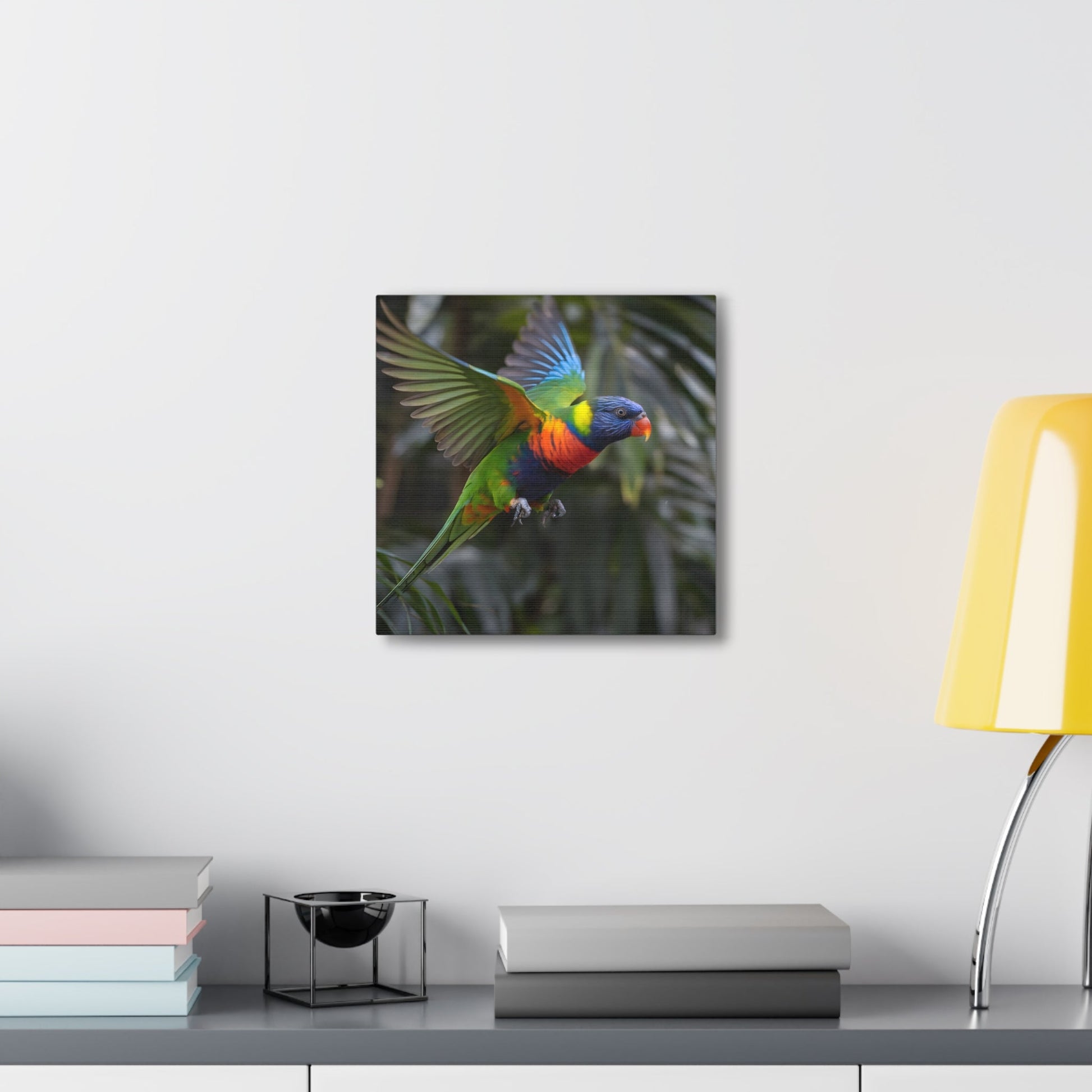 Vibrant Bird ArtRainbow Lorikeet in Flight | Cinematic Wildlife Photography | Vibrant CanvasRainbow Lorikeet in Flight – Cinematic Wildlife Photography
A breathtaking medium shot of a vibrant rainbow lorikeet in mid-flight, showcasing its dazzling plumage o