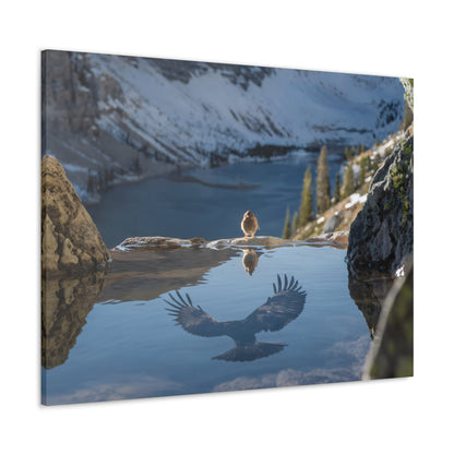 Mountain Lake Wildlife Photography: Alpine Landscape Wall Art - Canvas Gallery Wraps