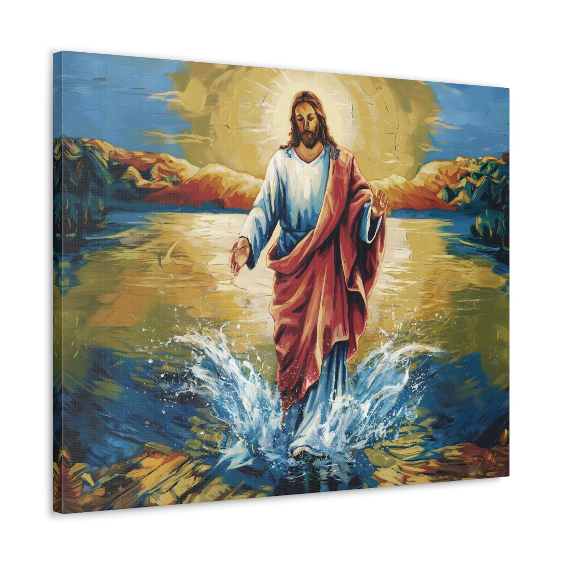 Jesus Christ Walking on Water Painting - Divine Art on Canvas