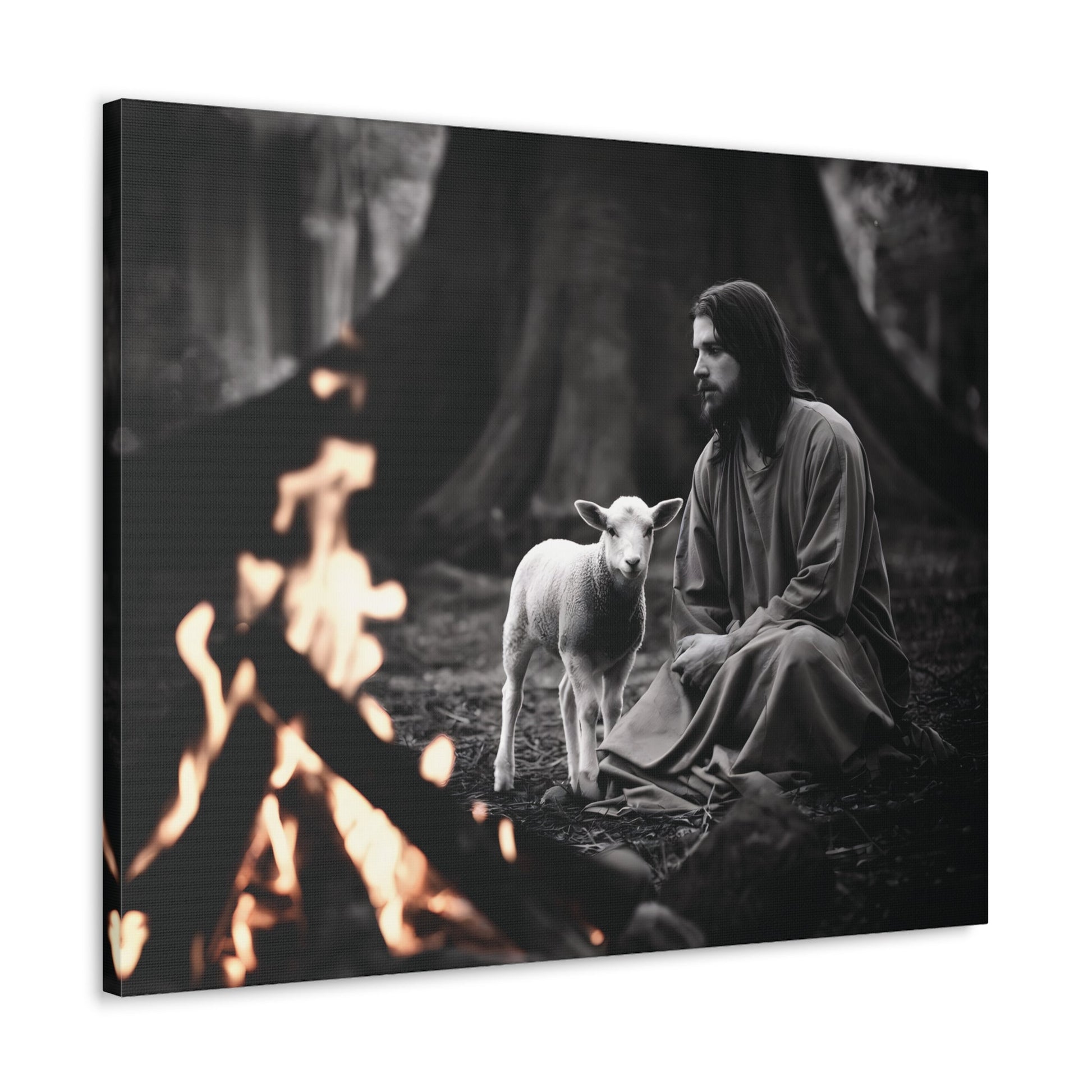 Divine Refuge IIDivine Refuge II: Jesus Christ and the Lamb - Illuminating Faith in DaCanvasDivine Refuge II: Jesus Christ and the Lamb - Illuminating Faith in Darkness | Limited Edition Christian Wall Art |  Modern Wall Art Decor
Description:
Experience th