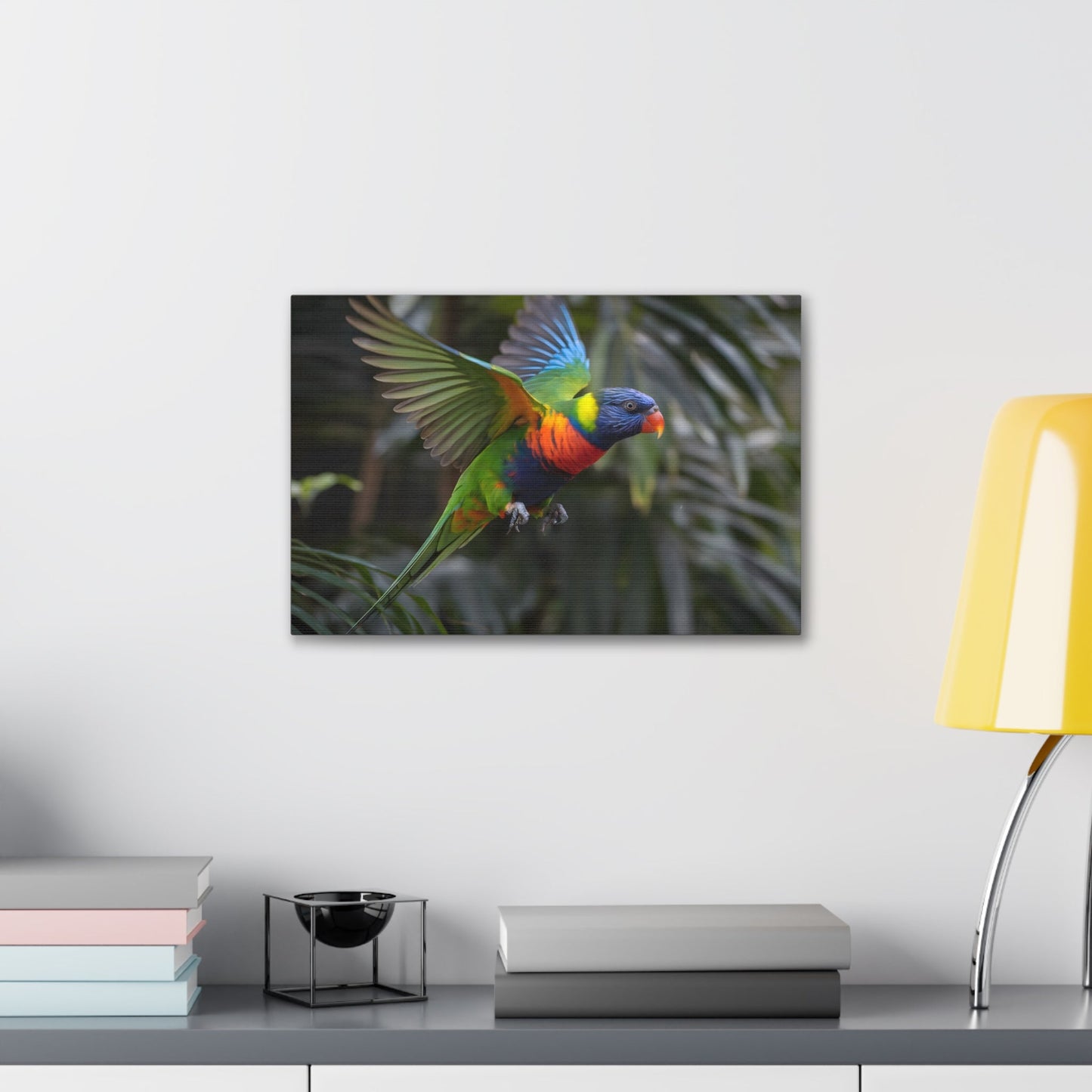 Vibrant Bird ArtRainbow Lorikeet in Flight | Cinematic Wildlife Photography | Vibrant CanvasRainbow Lorikeet in Flight – Cinematic Wildlife Photography
A breathtaking medium shot of a vibrant rainbow lorikeet in mid-flight, showcasing its dazzling plumage o